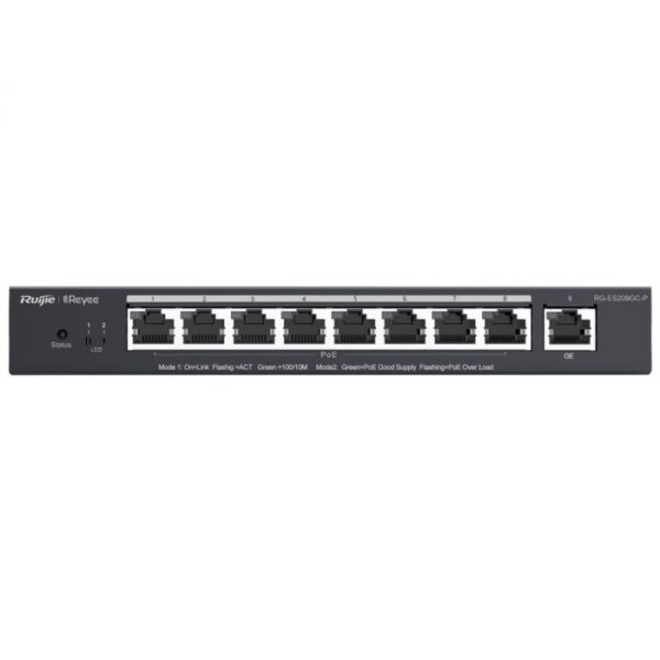 Reyee 9 Port Gigabit with 8 PoE | RG-ES209GC-P